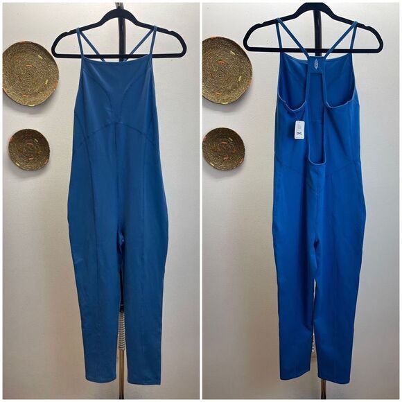 🆕Free People Movement- Onesie Ashford Side to Side Blue Peacock 🦚 - Picture 3 of 7